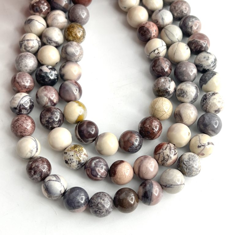 Porcelain Jasper Smooth Rounds Approx 8mm Beads 38cm Strand - Image 4