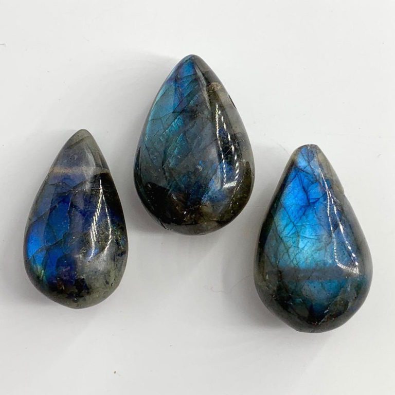 Labradorite Tear Drop Undrilled Approx 3.5 x 2cm