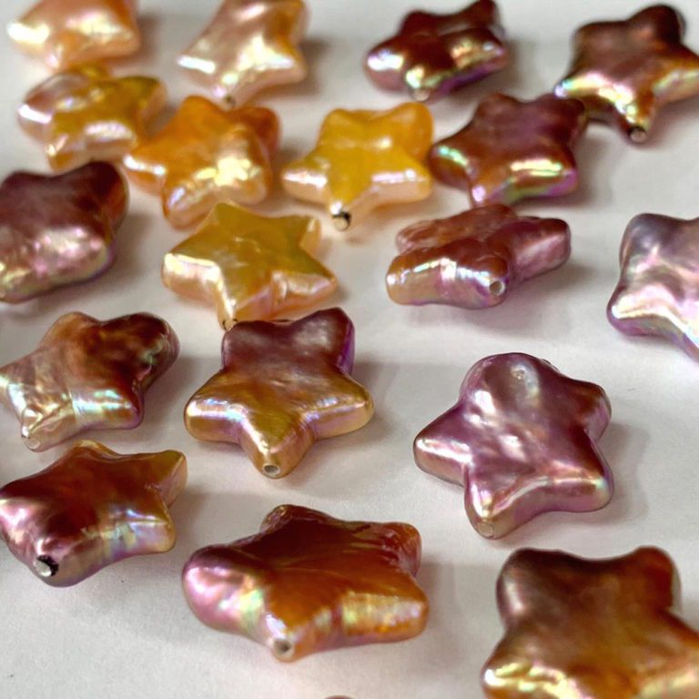 Freshwater Cultured Star Pearls 11-12mm Half Drilled 2 Piece Pack - Image 3