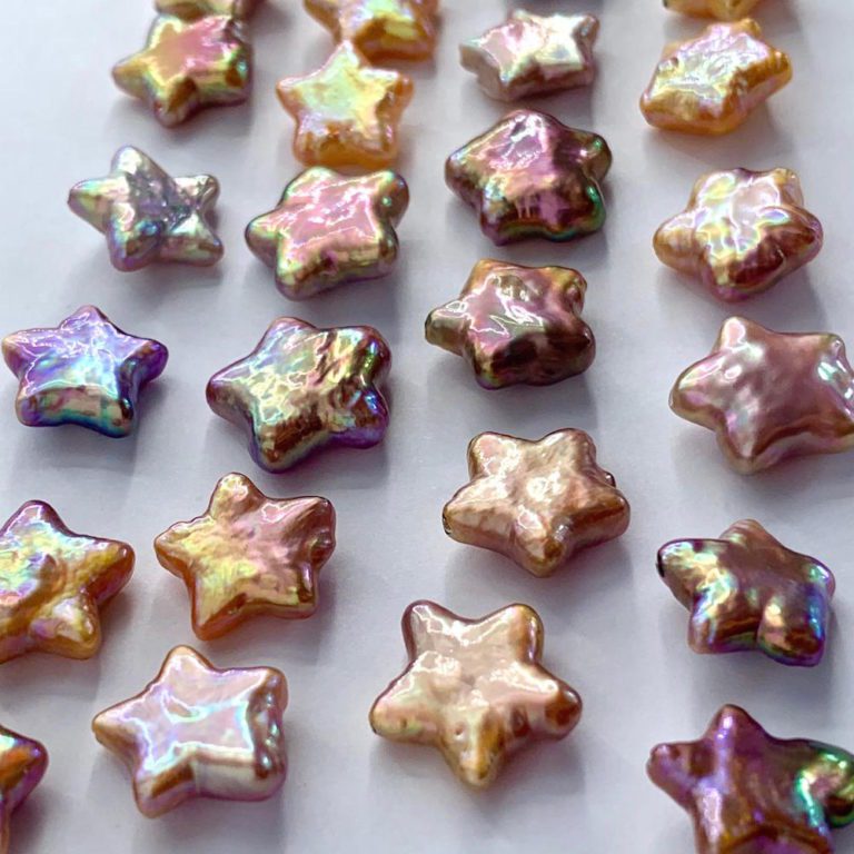 Freshwater Cultured Star Pearls 11-12mm Half Drilled 2 Piece Pack - Image 4