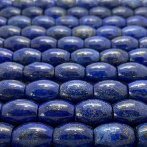 Lapis Lazuli Flat Top and Bottom Giant Olive Beads Approx 2 x 1.5cm 10 Piece Strand