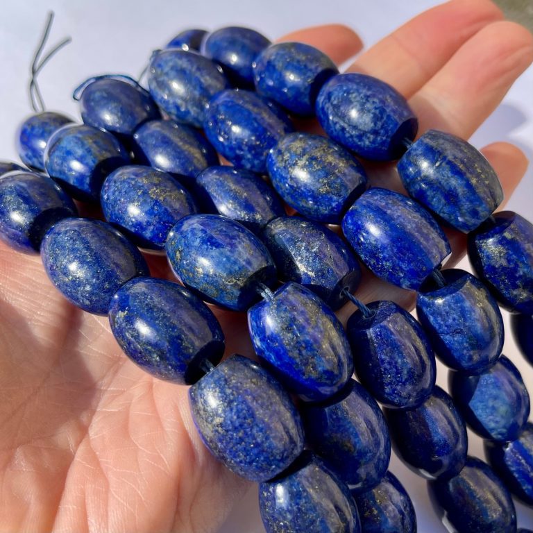 Lapis Lazuli Flat Top and Bottom Giant Olive Beads Approx 2 x 1.5cm 10 Piece Strand - Image 3