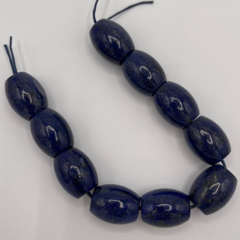 Lapis Lazuli Flat Top and Bottom Giant Olive Beads Approx 2 x 1.5cm 10 Piece Strand - Image 4