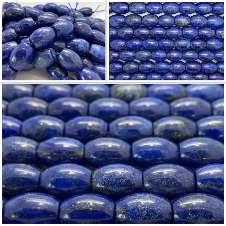 Lapis Lazuli Flat Top and Bottom Giant Olive Beads Approx 2 x 1.5cm 10 Piece Strand - Image 5