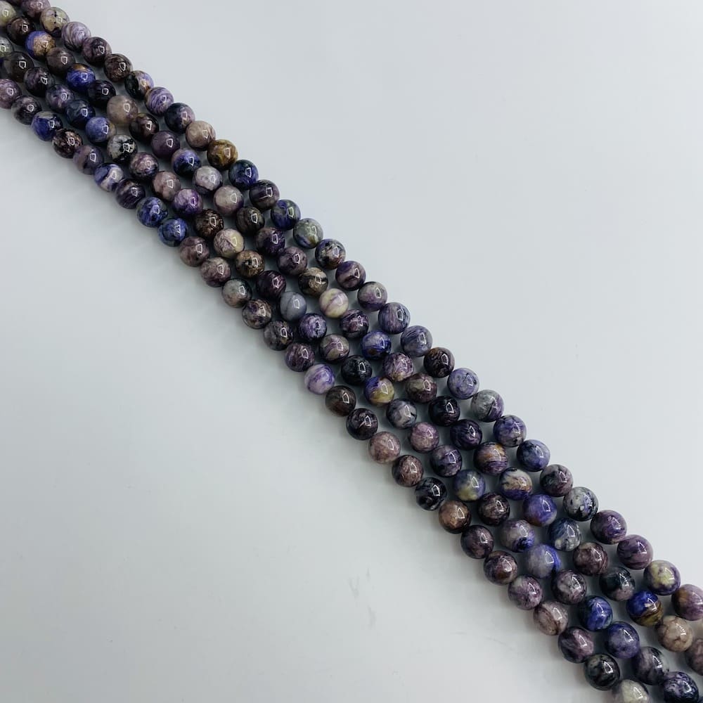 Charoite Smooth Rounds 10mm 38cm Strand - Image 4