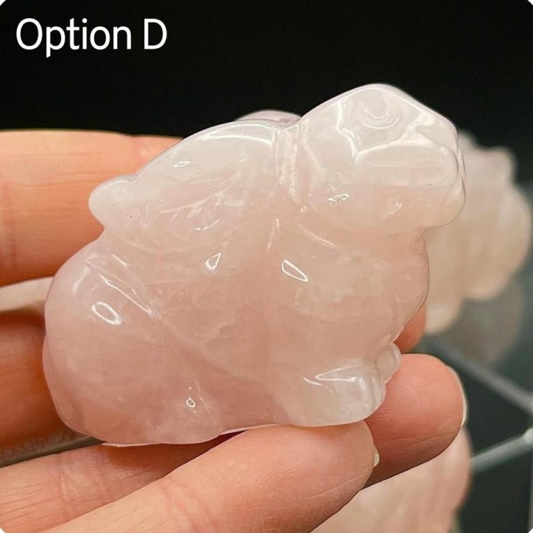Rose Quartz Rabbit 5.5cm x 2.5cm x 3.5cm - Image 5