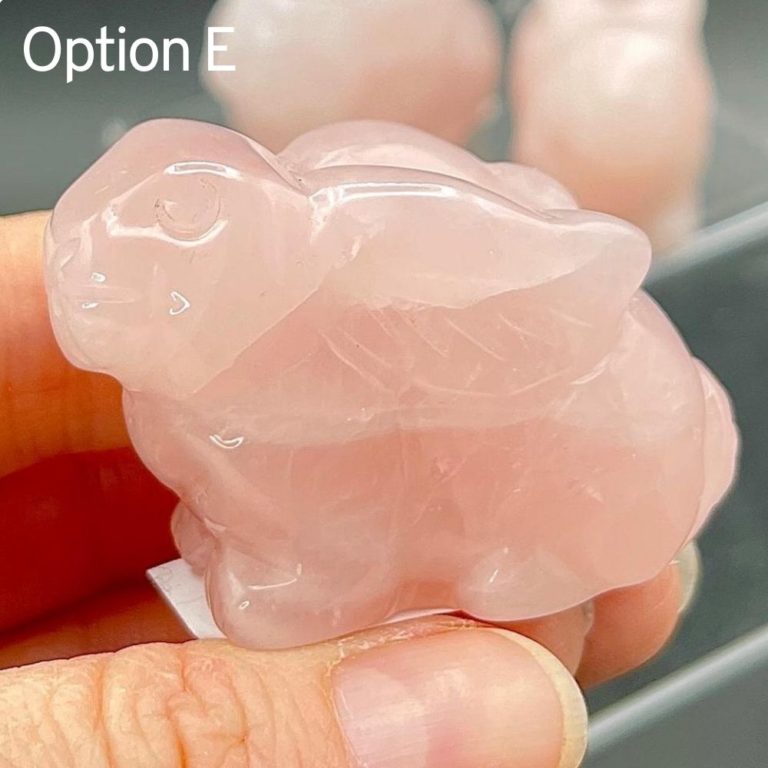 Rose Quartz Rabbit 5.5cm x 2.5cm x 3.5cm - Image 6