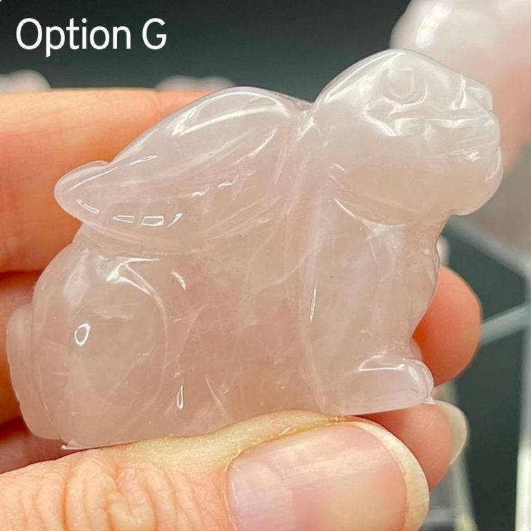 Rose Quartz Rabbit 5.5cm x 2.5cm x 3.5cm - Image 8