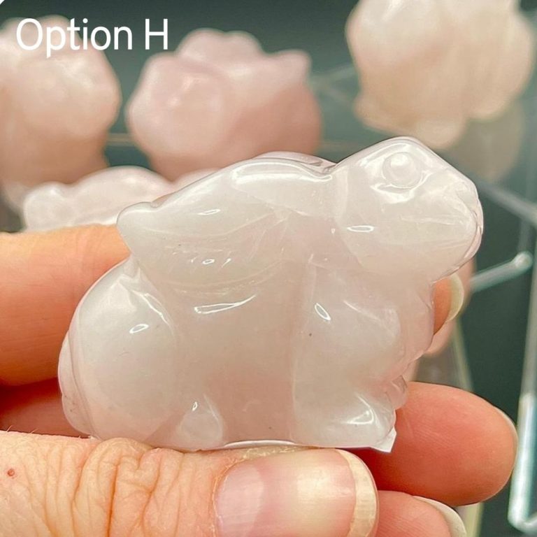 Rose Quartz Rabbit 5.5cm x 2.5cm x 3.5cm - Image 9