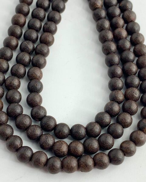 Ebony Wood Smooth Rounds 4mm Beads 38cm Strand