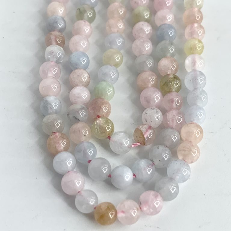 Multi Beryl 4mm Smooth Rounds 38cm Strand