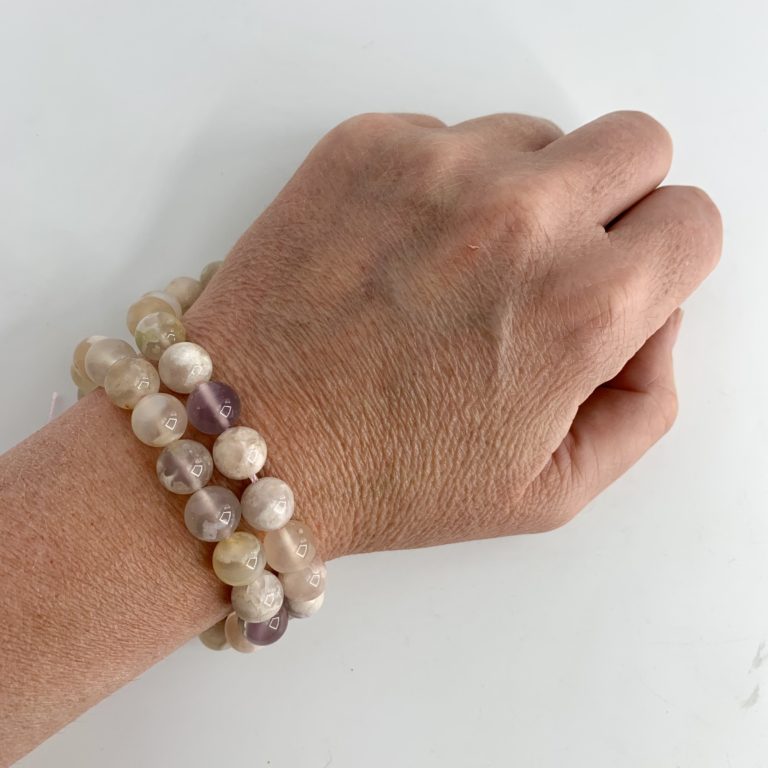 Flower Agate Smooth Rounds Approx 10mm 38cm Strand - Image 3
