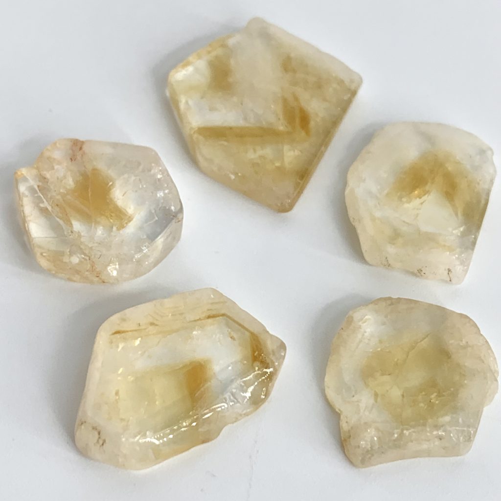 Citrine Hexagon Slices 5 Piece Pack