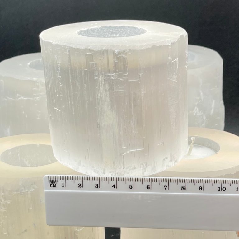 Selenite Medium Tealight Candle Holder Approx 8cm - Image 5