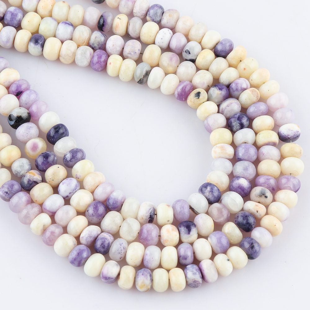 Tiffany Opal Smooth Rondelles 5-6mm 20cm Strand