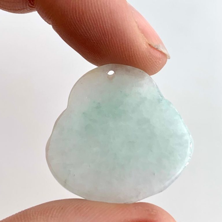 Jadeite Buddha Bead Approx 25 x 25mm 1mm Drill Hole - Image 2