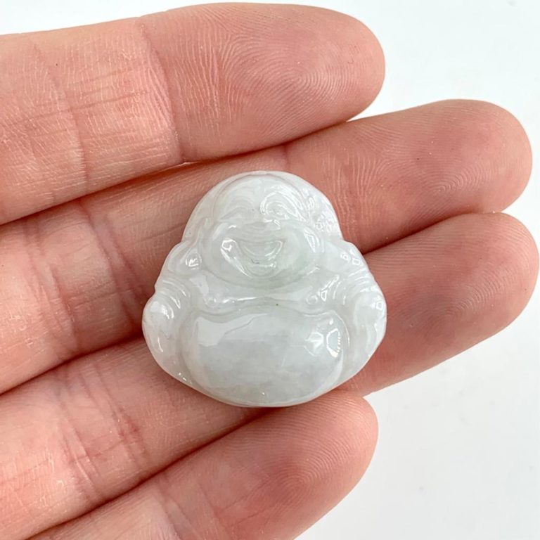 Jadeite Buddha Bead Approx 25 x 25mm 1mm Drill Hole - Image 5
