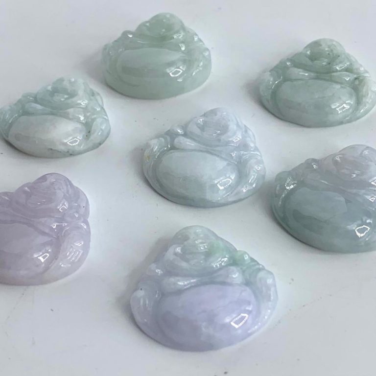 Jadeite Buddha Bead Approx 25 x 25mm 1mm Drill Hole - Image 4
