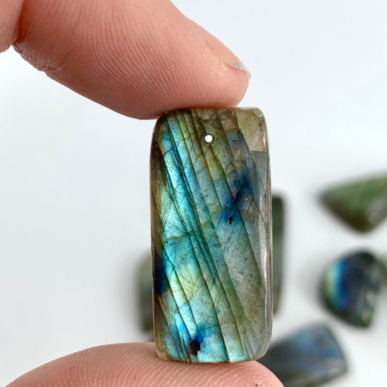 Labradorite Drilled Mixed Shape Cabochons Small Sizes Approx 6-10 Pieces - Image 2