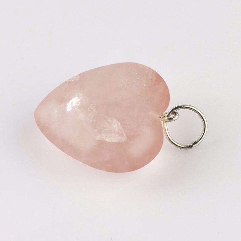 Morganite Heart & Sterling Silver Pendant Approx 20 - 25mm - Image 2