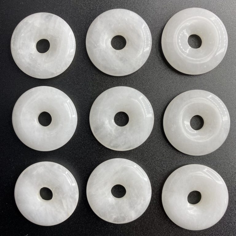 Snow Quartz Approx 30mm Donut - Image 2