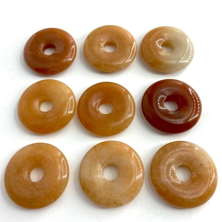 Red Aventurine Approx 30mm Donut - Image 5