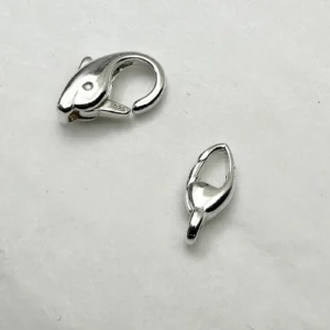 Sterling Silver Dolphin & Lobster Clasp Approx 12 x 6mm