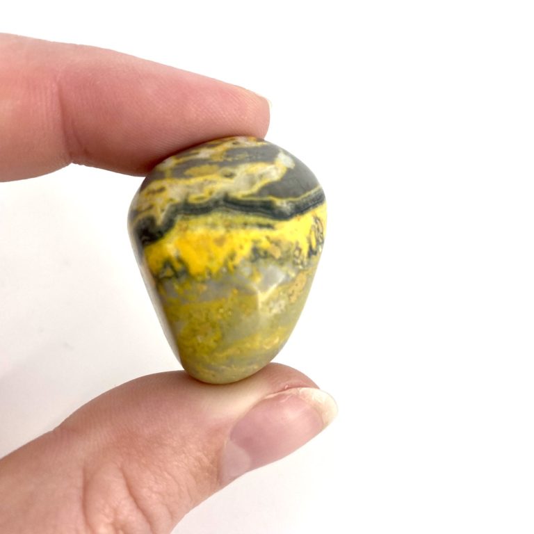 Bumblebee Jasper Tumble Stones Approx 3 x 2.5 x 2cm - Image 2