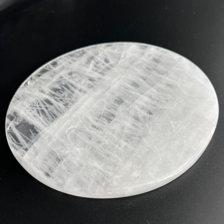 Clear Quartz Round Plate Approx 15cm - Image 2