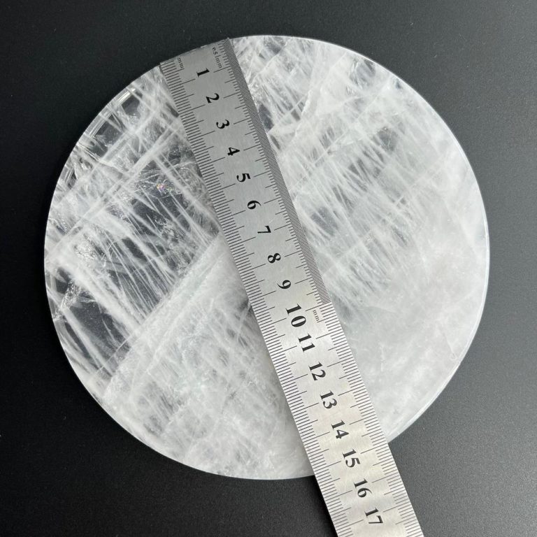 Clear Quartz Round Plate Approx 15cm - Image 5