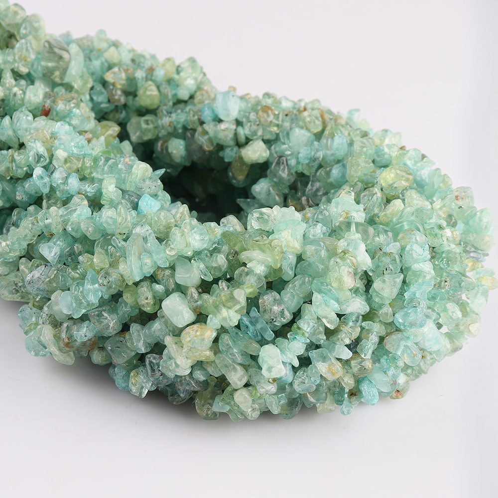 Aquamarine Chips 80cm Strand Approx 4 x 2mm with 0.6mm Drill Hole