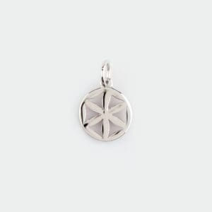 Heart Chakra Sterling Silver Charm Approx 10mm