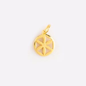 Heart Chakra Gold Plated Sterling Silver Charm Approx 10mm