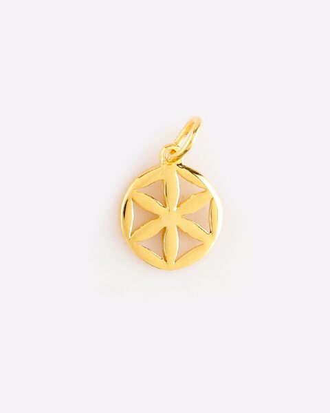 Heart Chakra Gold Plated Sterling Silver Charm Approx 10mm