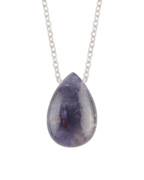Iolite Drop Approx 16 x 12mm with 1.25mm Side Drill Hole