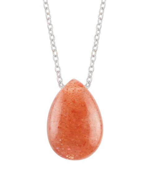 Sunstone Drop Approx 16 x 12mm with 1.25mm Side Drill Hole