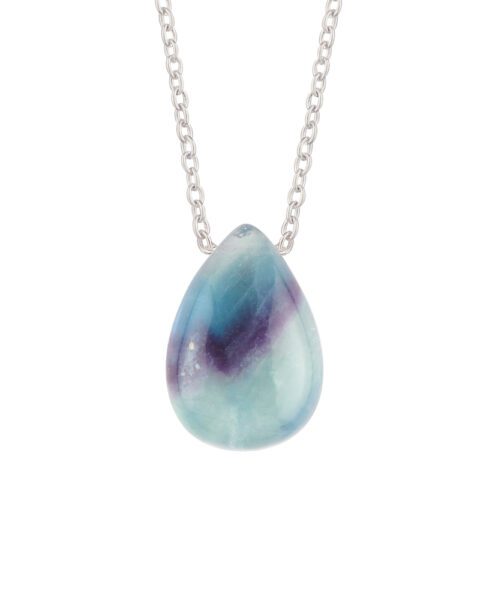 Fluorite Drop Approx 16 x 12mm with 1.25mm Side Drill Hole