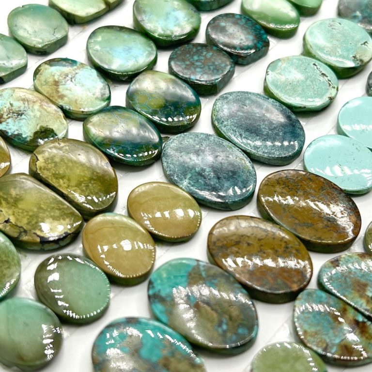 Turquoise Mixed Shape Cabochons Approx 12 - 20mm 2 Piece Pack - Image 3