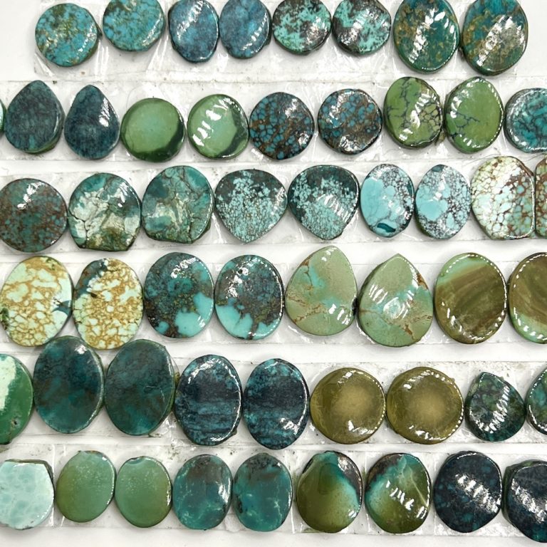 Turquoise Mixed Shape Cabochons Approx 8 - 12mm 2 Piece Pack - Image 5