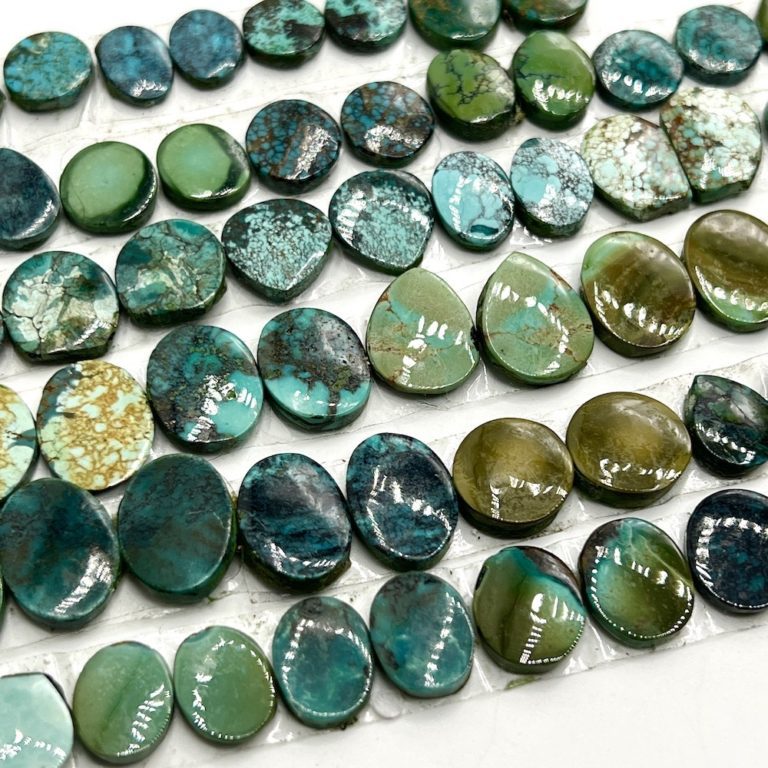 Turquoise Mixed Shape Cabochons Approx 8 - 12mm 2 Piece Pack - Image 2