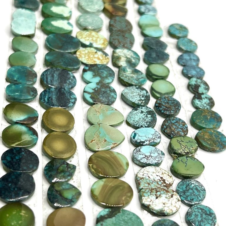 Turquoise Mixed Shape Cabochons Approx 8 - 12mm 2 Piece Pack - Image 3