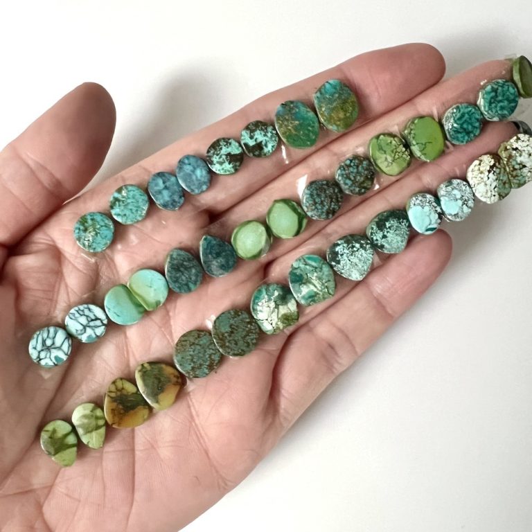 Turquoise Mixed Shape Cabochons Approx 8 - 12mm 2 Piece Pack - Image 4