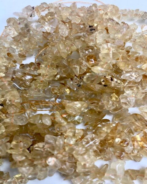 Citrine Approx 4 x 2mm Chip Beads 80cm Strand