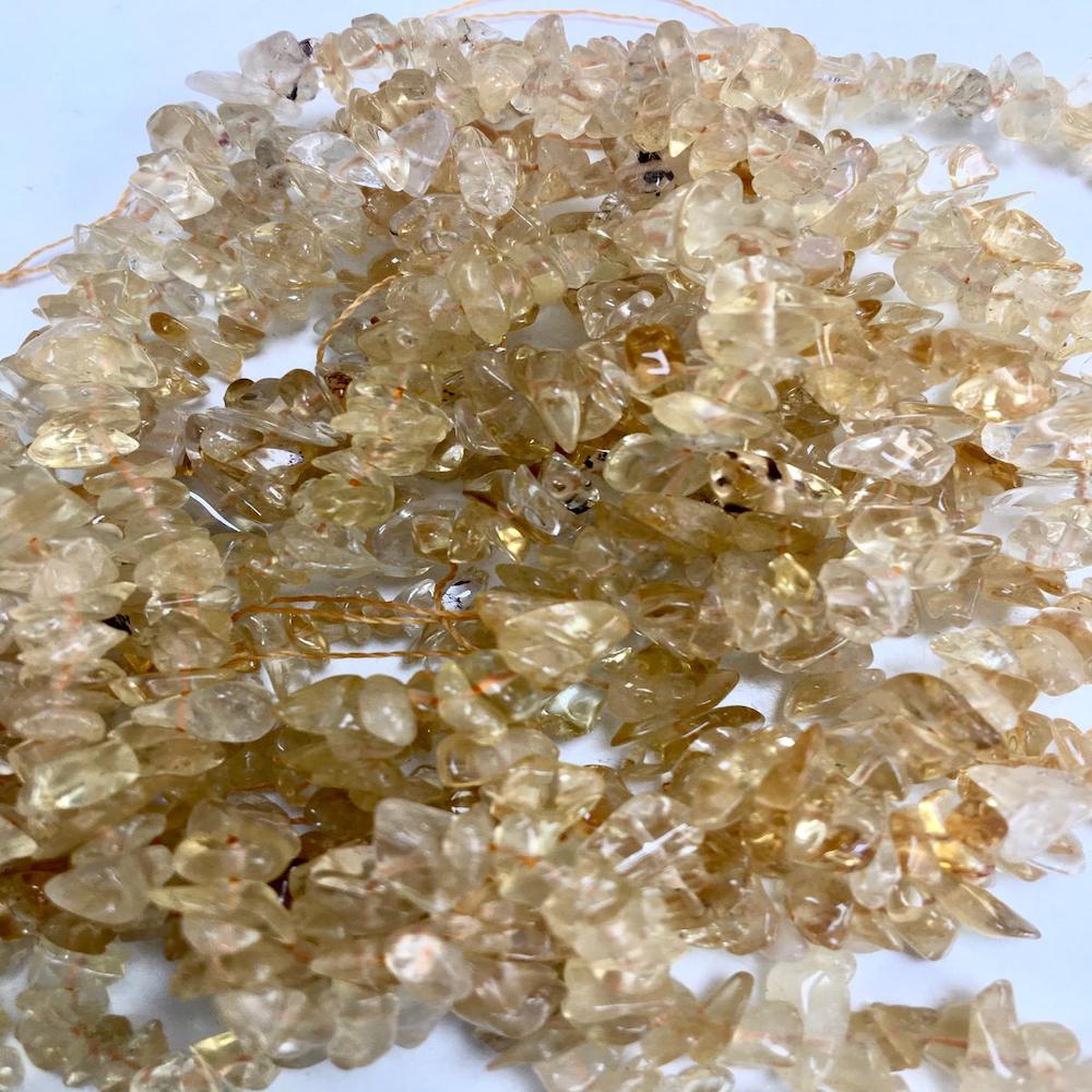 Citrine Approx 4 x 2mm Chip Beads 80cm Strand