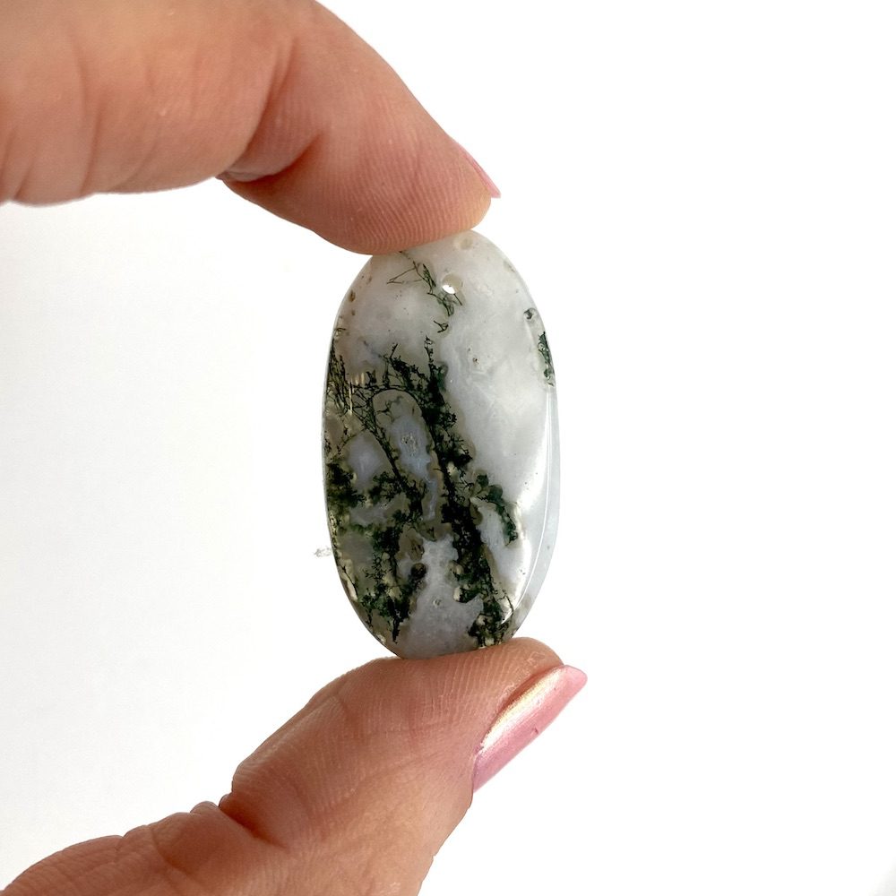 Tree Agate Mixed Shape Top Drilled Cabochons Approx 30 - 35mm with 0.8mm Drill Hole 2 Piece Pack - Image 6