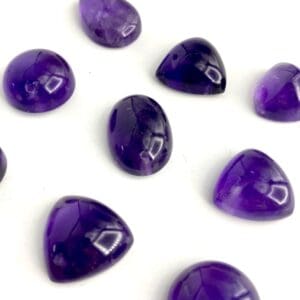 Amethyst Mixed Shape Top Drilled Cabochons Approx 15 - 20mm 3 Piece Pack