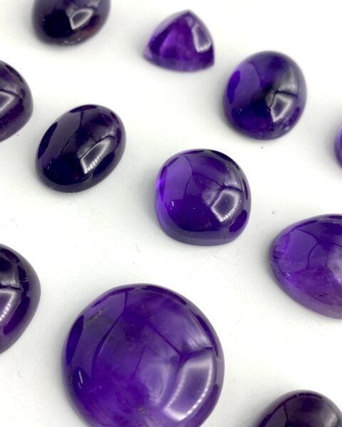 Amethyst Mixed Size & Shape Cabochons Approx 15 - 20mm