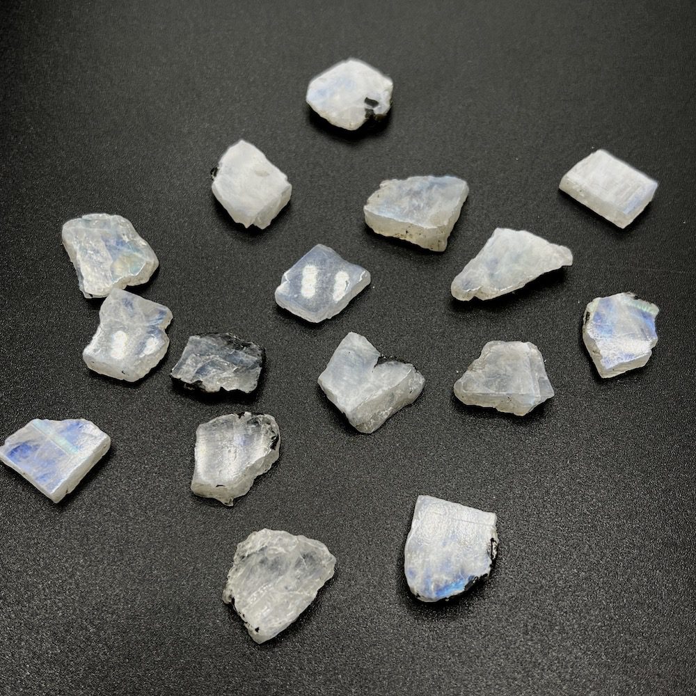 Rainbow Moonstone Slices Approx 15 - 25mm 7 Piece Pack - Image 2