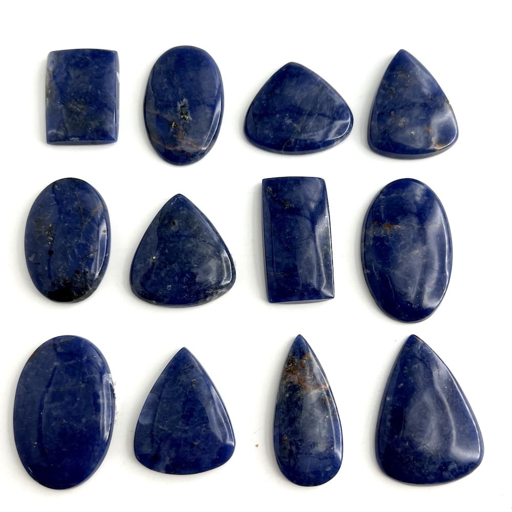 Sodalite Mixed Shape Cabochons Approx 30 - 40mm 2 Piece Pack
