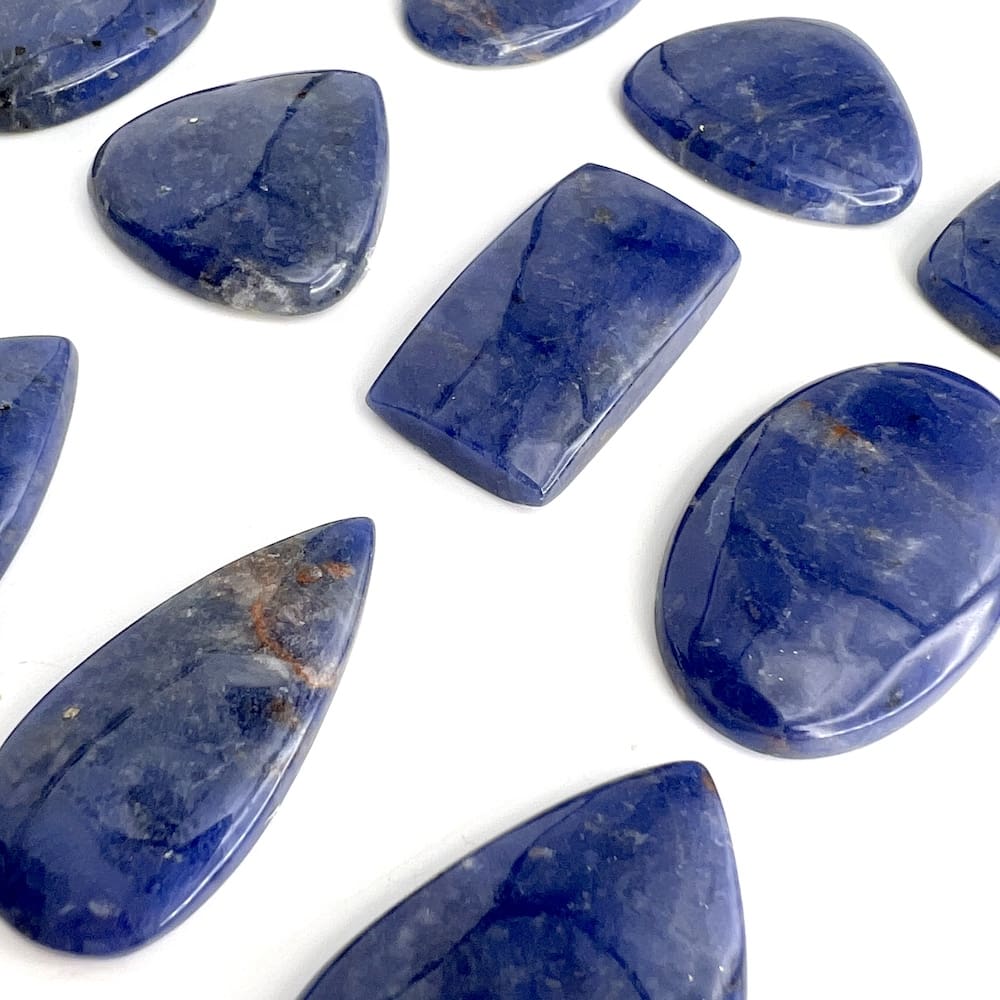 Sodalite Mixed Shape Cabochons Approx 30 - 40mm 2 Piece Pack - Image 2